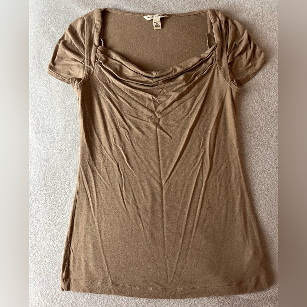 Banana Republic Tan Short Sleeve Top